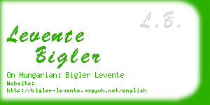 levente bigler business card